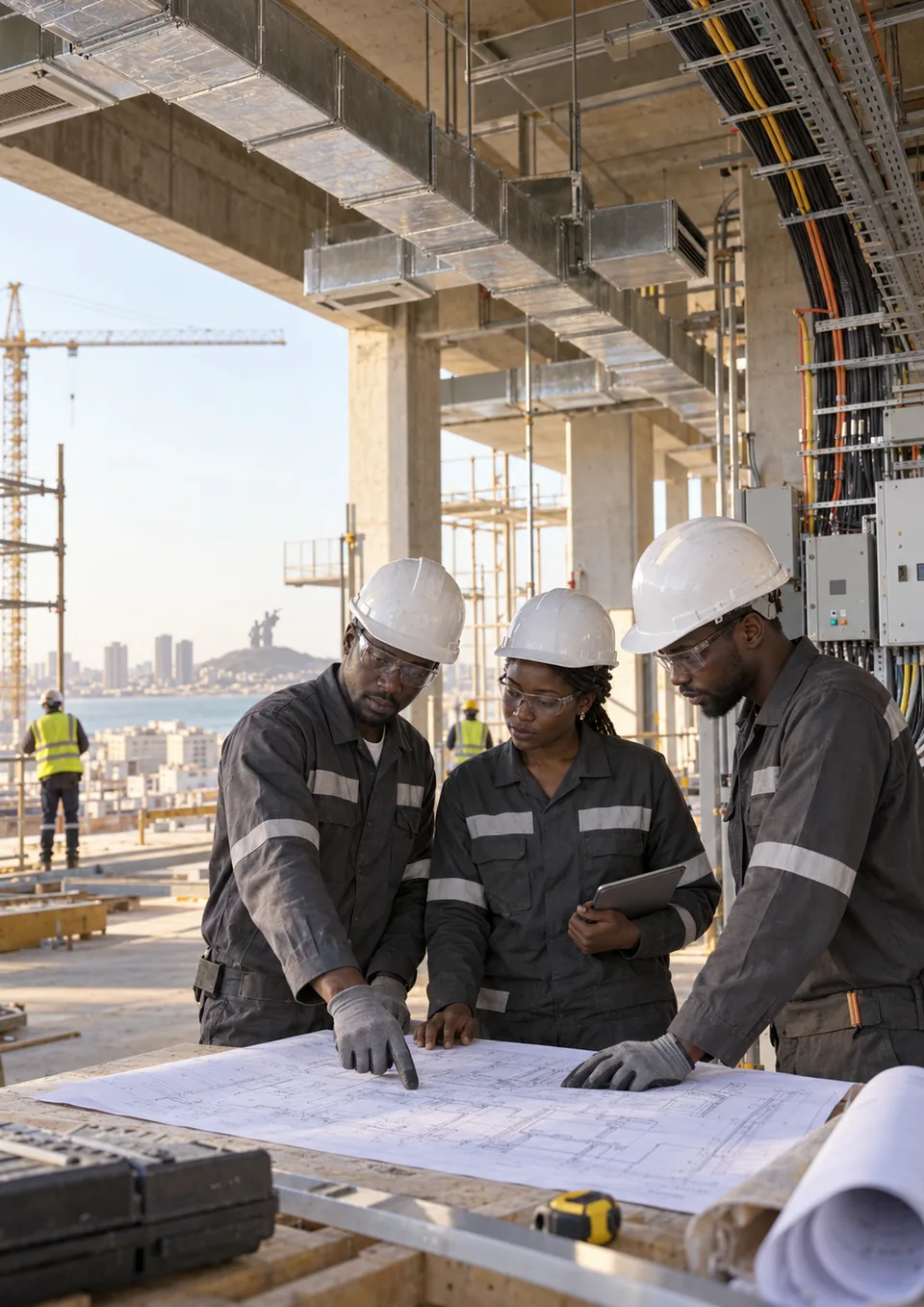 Équipe technique SOLOGAL sur chantier